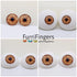 45mm Domed Puppet Eyes with Cabachon Iris - AUTUMN - FurriFingers